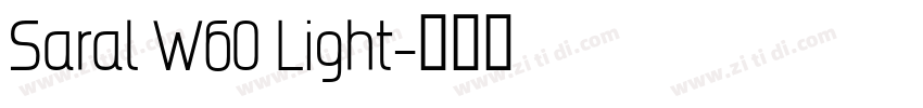 Saral W60 Light字体转换